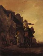 Philips Wouwerman A Rider Conversing with a Peasant oil